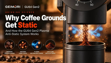 Why Coffee Grounds Get Static, and How the GU64 Gen2 Plasma Anti-Static System Works