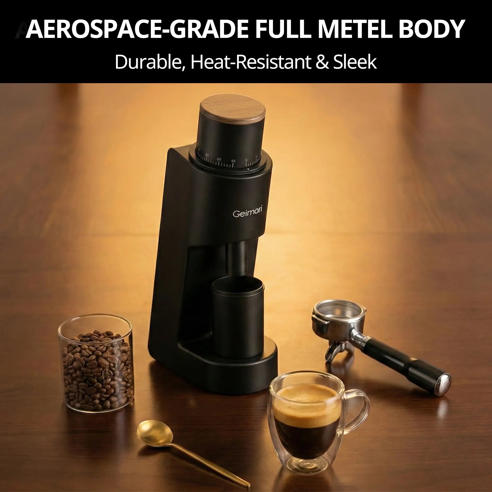 Geimori GU38 Coffee Grinder | Compact Single Dose Grinder