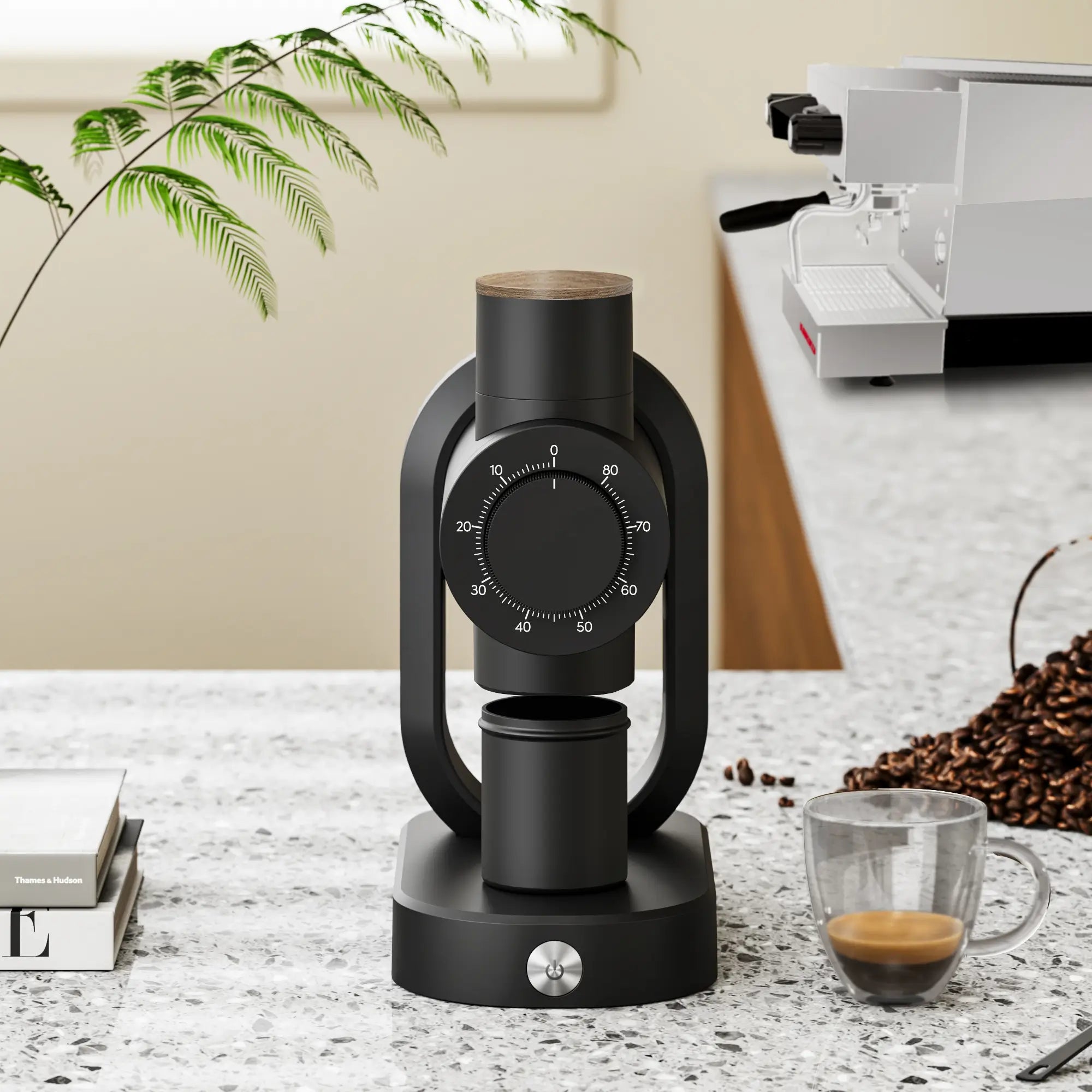Geimori GU64 Coffee Grinder on the coffee bar table