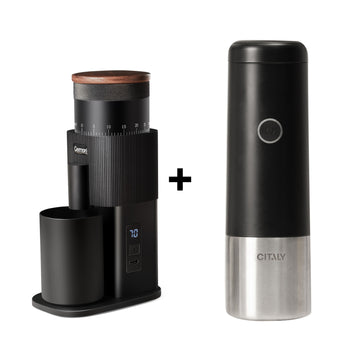 Geimori T38 Portable Coffee Geinder + Citaly GO-1 Portable Espresso Machine