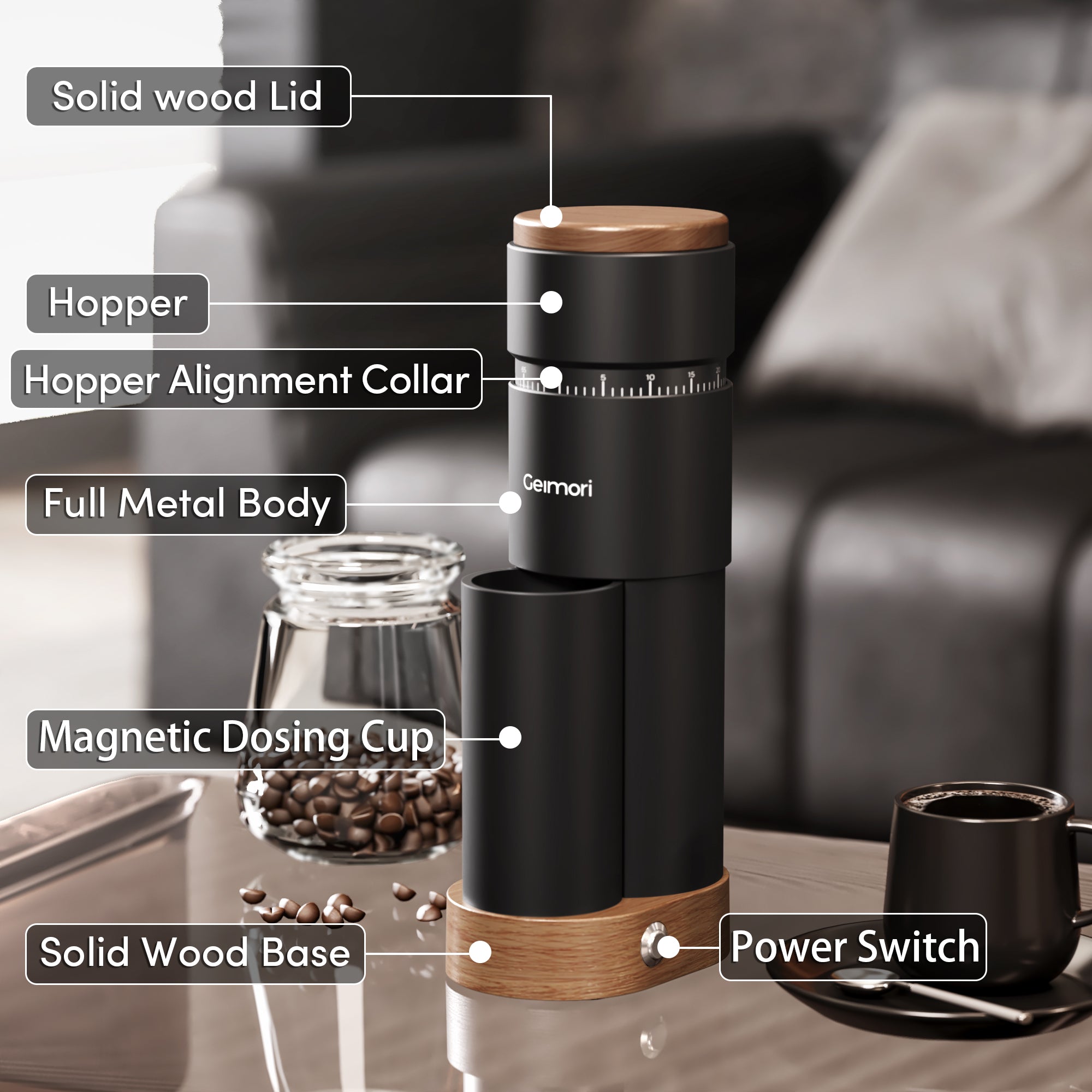 Geimori T38-The True Pro Grade Portable Coffee Grinder